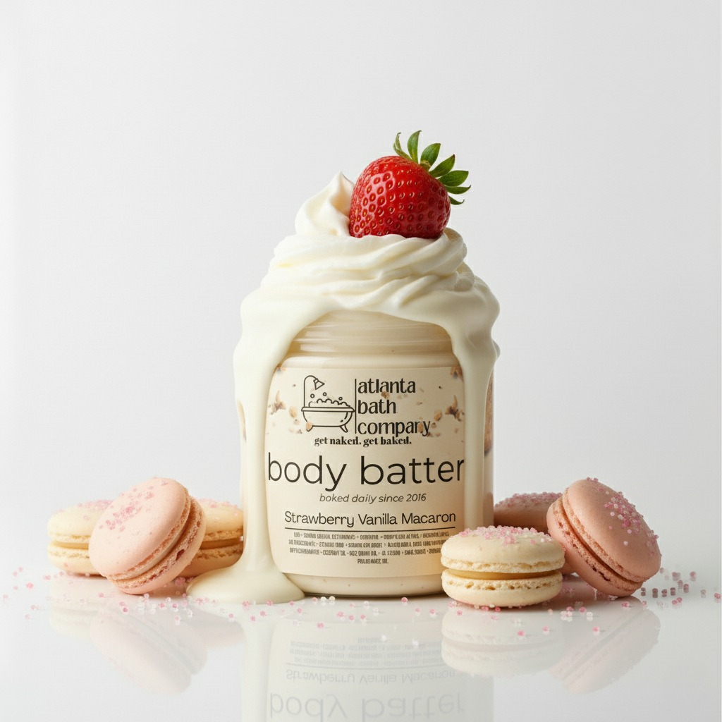 Strawberry Vanilla Macaron Sugar Scrub