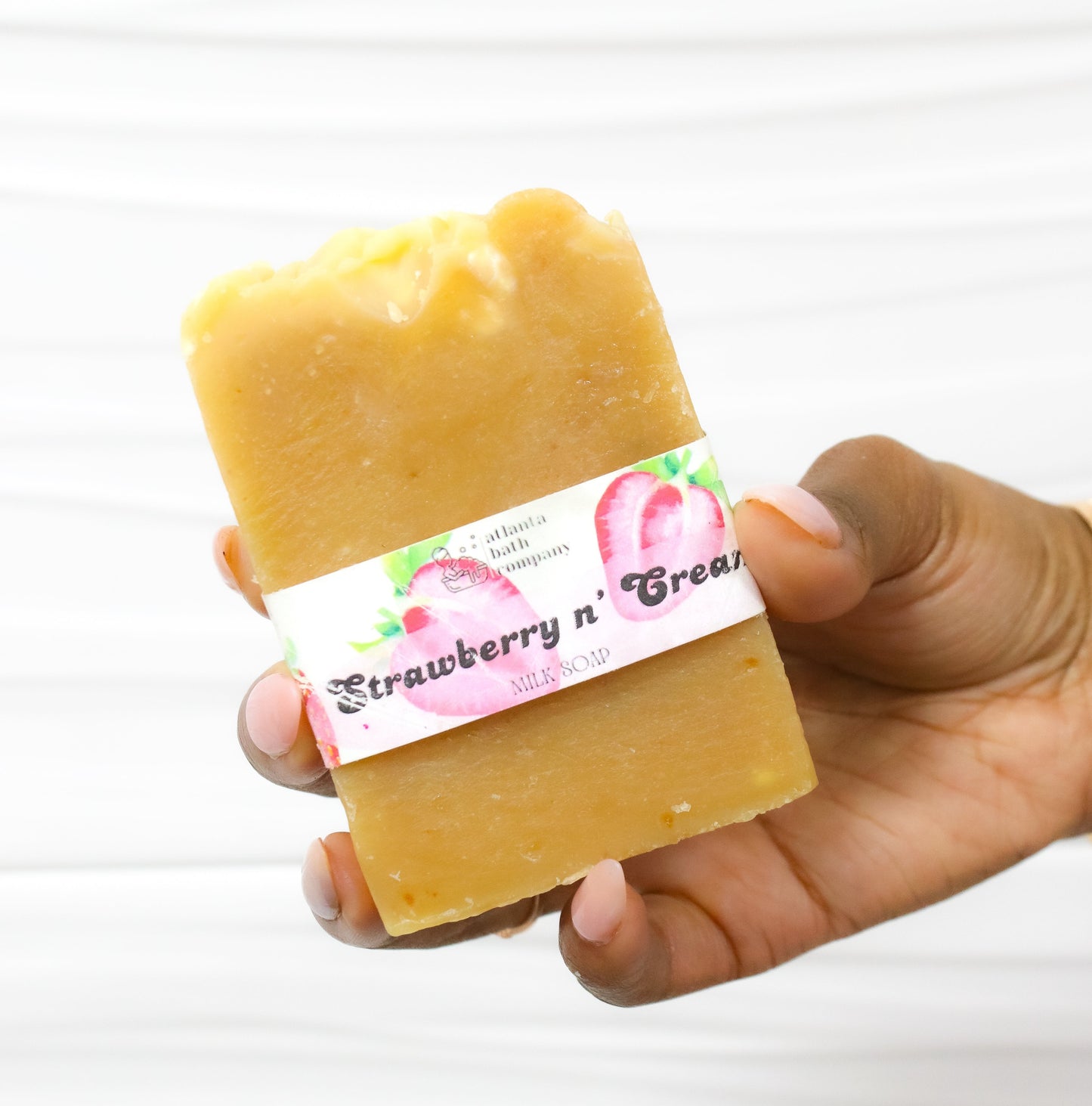 strawberry and cream soap. made with real milk