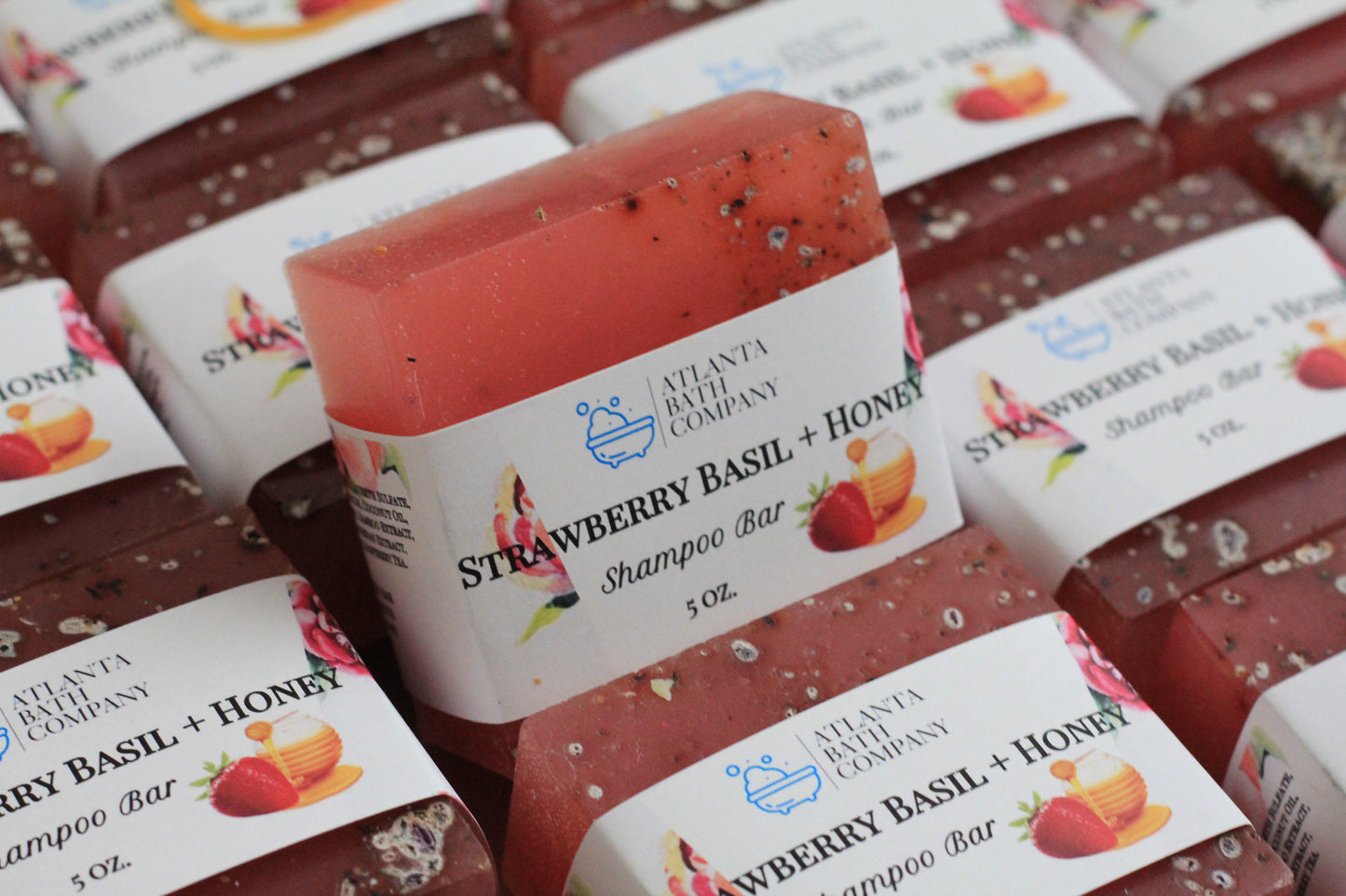 Strawberry Basil and Honey Shampoo Bar